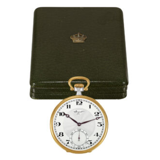 French silver and yellow gold keyless dress watch Circa 1935