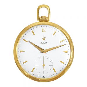 Swiss lever by Rolex in a gold open faced case Circa 1950