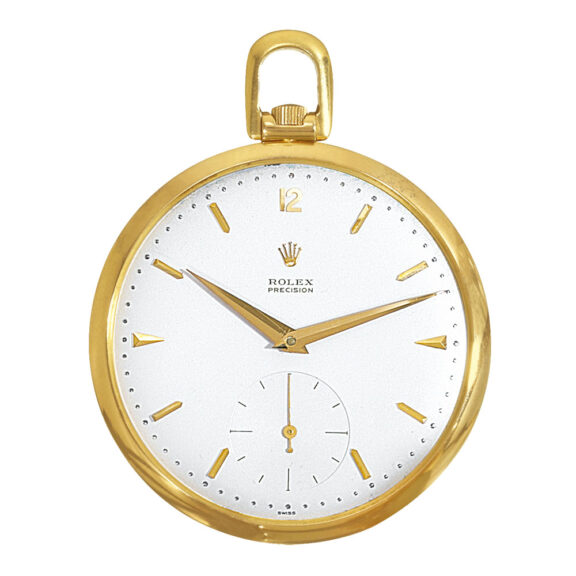 Swiss lever by Rolex in a gold open faced case Circa 1950
