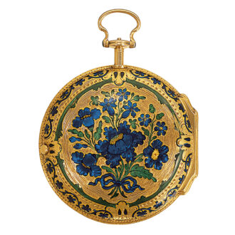 English 22k gold and enamel pair-cased watch Circa 1768