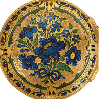 English 22k gold and enamel pair-cased watch Circa 1768