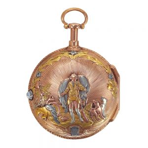 French gold quarter repeating à toc verge watch Circa 1760
