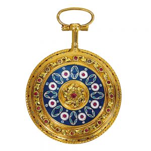 French 18K varicoloured gold lady's pendant watch Circa 1780