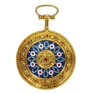 French 18K varicoloured gold lady's pendant watch Circa 1780