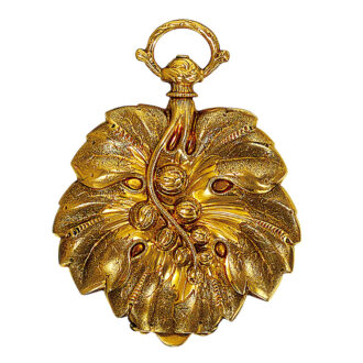 Swiss repousse lady's watch in the shape of a leaf Circa 1860