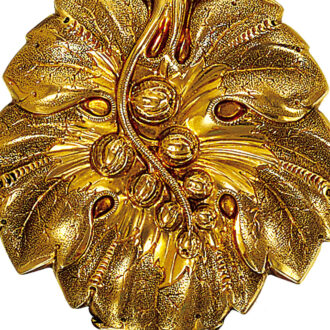 Swiss repousse lady's watch in the shape of a leaf Circa 1860