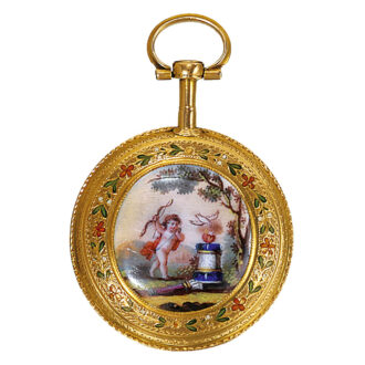 Fine French 20k gold lady's pendant watch Circa 1780 Fine French 20k gold lady's pendant watch Circa 1780