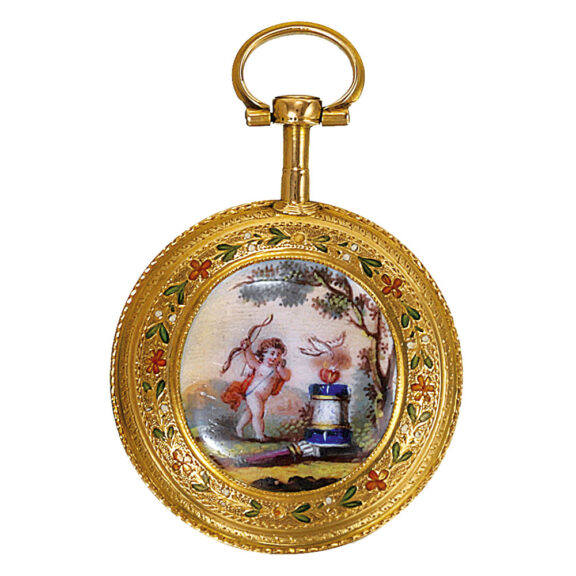 Fine French 20k gold lady's pendant watch Circa 1780 Fine French 20k gold lady's pendant watch Circa 1780