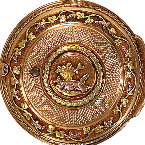 French 18K varicolour gold ladies' pendant watch Circa 1770 French 18K varicolour gold ladies' pendant watch Circa 1770