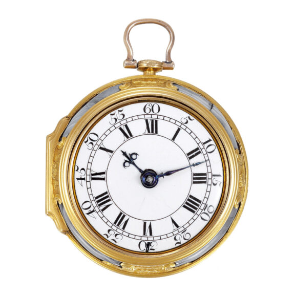 English 22k gold, agate-mounted pocket watch Circa 1750 English 22k gold, agate-mounted pocket watch Circa 1750