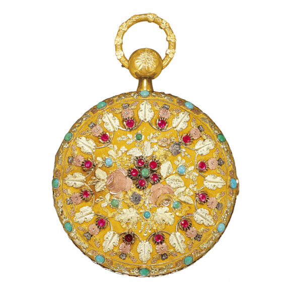 Italian varicoloured gold erotic watch for the Italian market Circa 1830