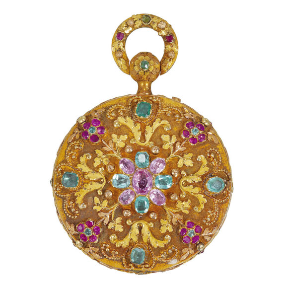 French 18k varicoloured gold quarter repeating watch Circa 1830