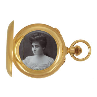 Swiss 18K gold split-seconds chronograph watch Circa 1905