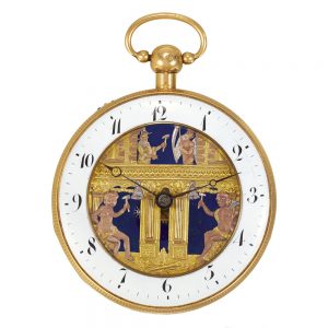 Swiss 18K gold repeater with striking automaton Jacks Circa 1810
