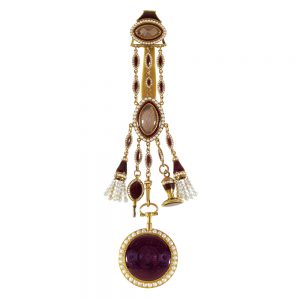 English 20 Carat gold enamel and pearl set pocket watch Circa 1790