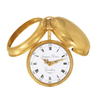 Heavy English 18k gold pair-cased verge pocket watch Circa 1785