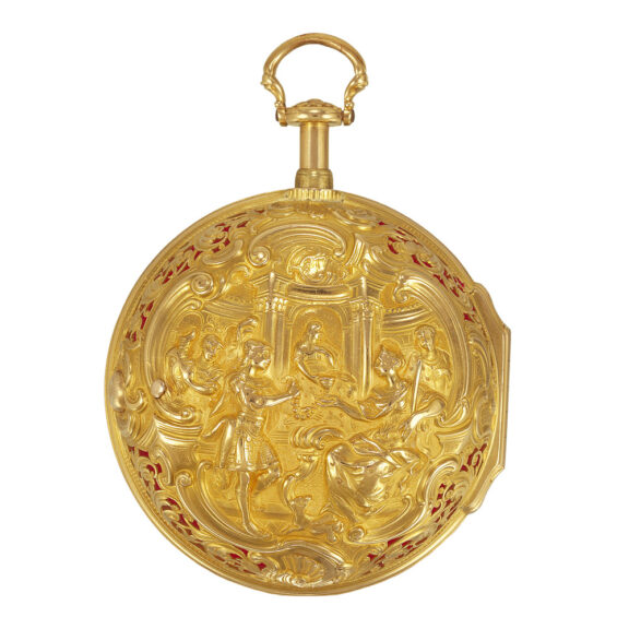 Fine English 22k gold repoussé pair-cased pocket watch Circa 1777 Fine English 22k gold repoussé pair-cased pocket watch Circa 1777