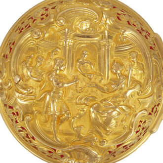 Fine English 22k gold repoussé pair-cased pocket watch Circa 1777 Fine English 22k gold repoussé pair-cased pocket watch Circa 1777
