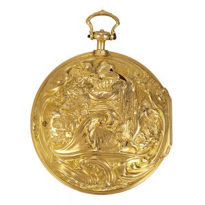German 20k gold verge watch with repoussé decoration Circa 1750