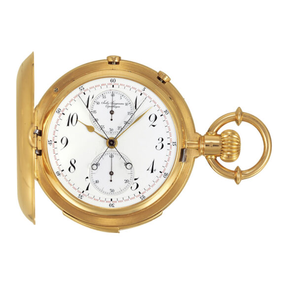 Danish gold repeater with split-seconds chronograph Circa 1910