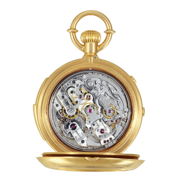 Danish gold repeater with split-seconds chronograph Circa 1910 Danish gold repeater with split-seconds chronograph Circa 1910