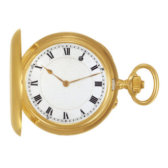 Elegant Swiss 18k gold double-dialled pocket watch Circa 1915