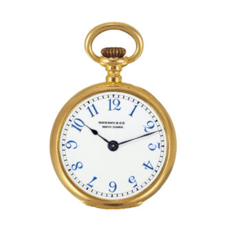 Swiss 18k gold miniature keyless lady's pendant watch Circa 1888