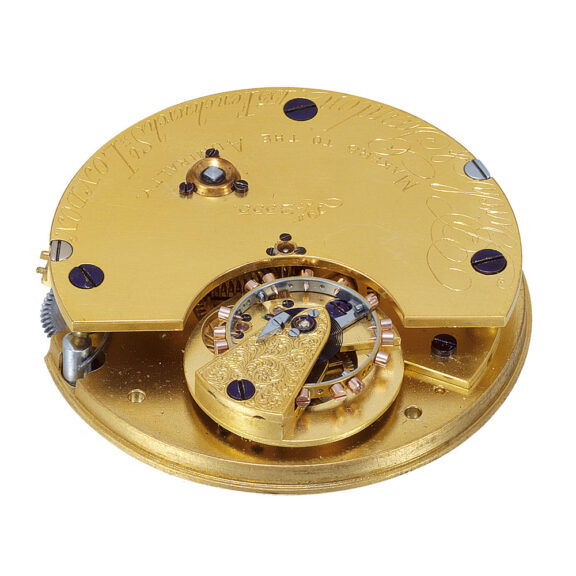 English 18K yellow gold half hunting cased watch Circa 1904 English 18K yellow gold half hunting cased watch Circa 1904