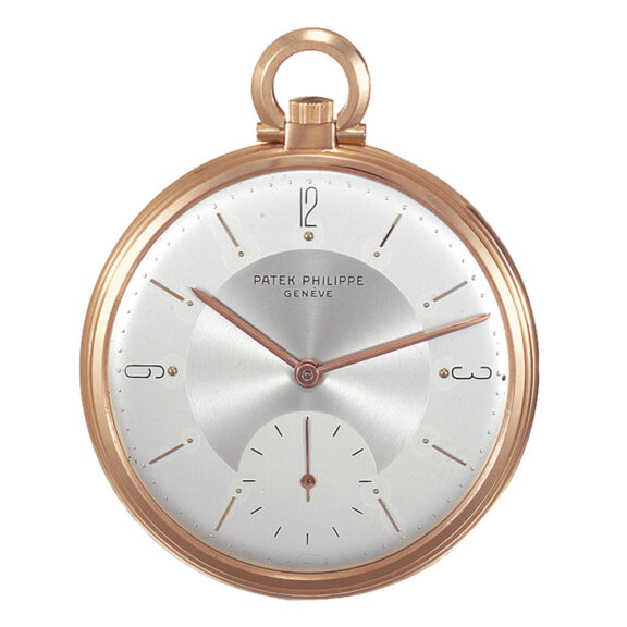 Swiss 18k pink gold open faced lever dress watch Circa 1960