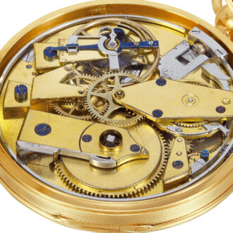 Swiss gold quarter repeater with cylinder escapement Circa 1810