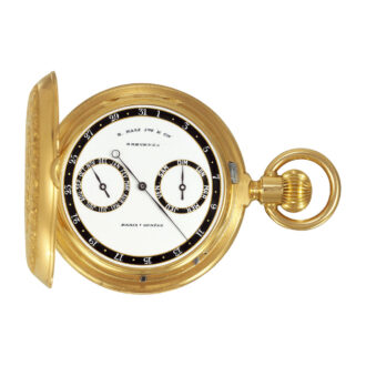 Swiss gold astronomical double-dialled pocket watch Circa 1890