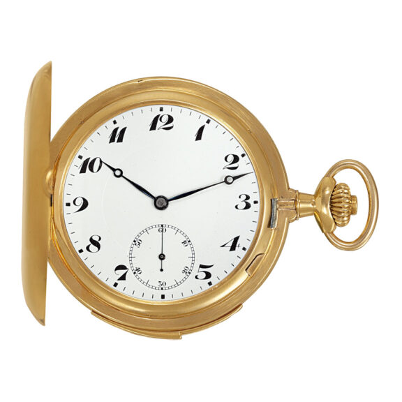 Swiss 18k gold minute repeating carillon pocket watch Circa 1920