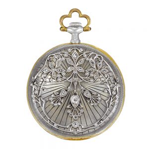 Swiss 18k gold pendant watch with matching chain Circa 1911