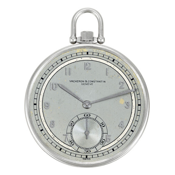 Elegant Swiss platinum keyless Art Deco dress watch Circa 1938