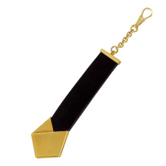 Swiss gold dress watch with matching suede fob Circa 1969