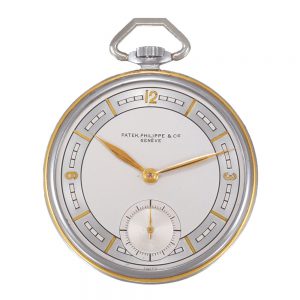 Swiss 18k gold and staybrite stainless steel dress watch Circa 1937