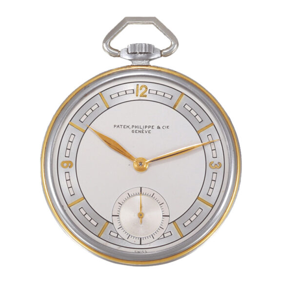 Swiss 18k gold and staybrite stainless steel dress watch Circa 1937