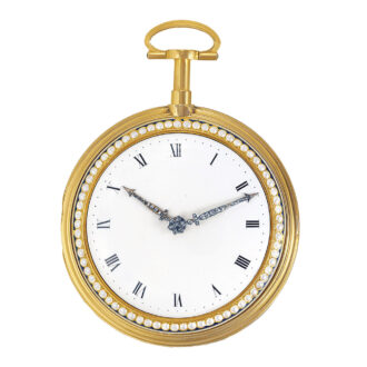 English 22k gold, enamel quarter repeating pocket watch Circa 1794