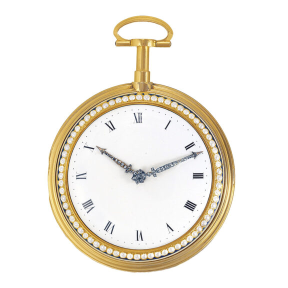 English 22k gold, enamel quarter repeating pocket watch Circa 1794 English 22k gold, enamel quarter repeating pocket watch Circa 1794