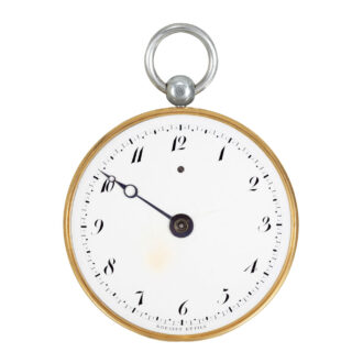 French 18k gold, silver single-handed pocket watch Circa 1804