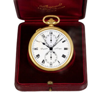 Important French 18 Carat gold lever chronometer watch Circa 1933