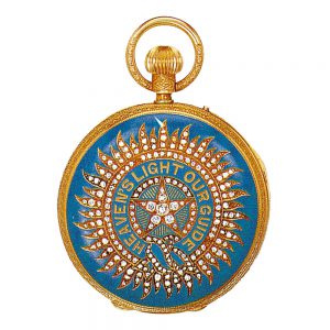 English gold, enamel and diamond repeating watch Circa 1889
