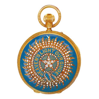 English gold, enamel and diamond repeating watch Circa 1889