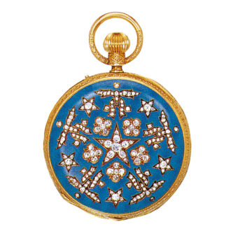 English gold, enamel and diamond repeating watch Circa 1889