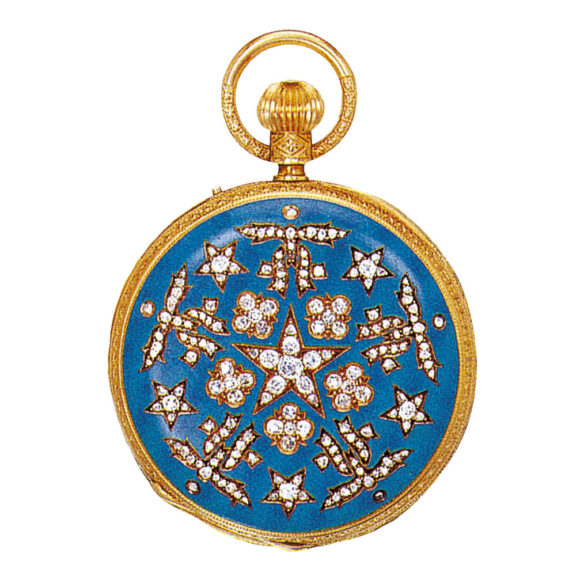 English gold, enamel and diamond repeating watch Circa 1889 English gold, enamel and diamond repeating watch Circa 1889