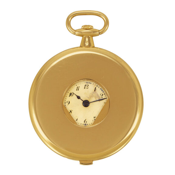 Swiss 18k gold dress watch with guillotine dial Circa 1920