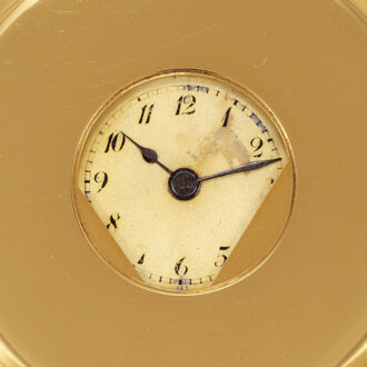 Swiss 18k gold dress watch with guillotine dial Circa 1920