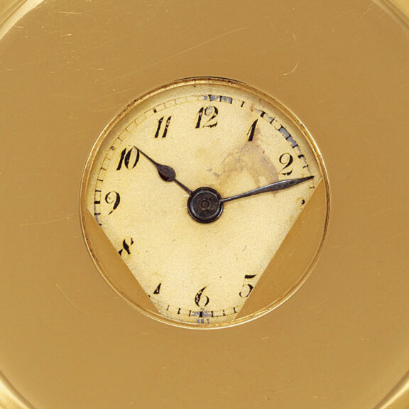 Swiss 18k gold dress watch with guillotine dial Circa 1920 Swiss 18k gold dress watch with guillotine dial Circa 1920