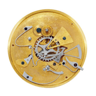 Swiss gold skeletonized watch with dead centre seconds Circa 1820