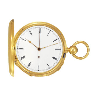 French 18 Carat gold quarter repeating hunting cased watch Circa 1850